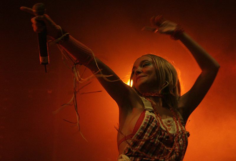 foto van een zangeres